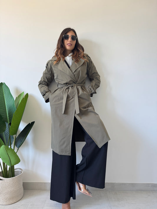 Trench chloé verde militare