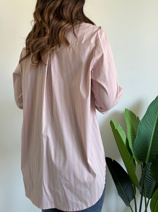 Camicia a righe rosa