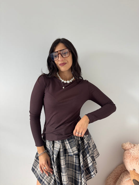 Maglia barchetta misto cashmere