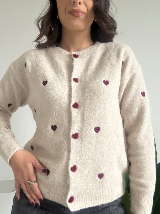 Cardigan cuori