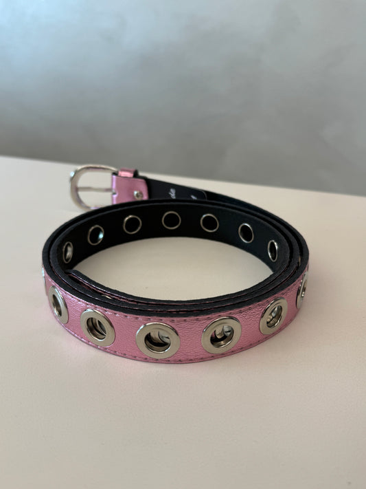 Cintura borchie rosa