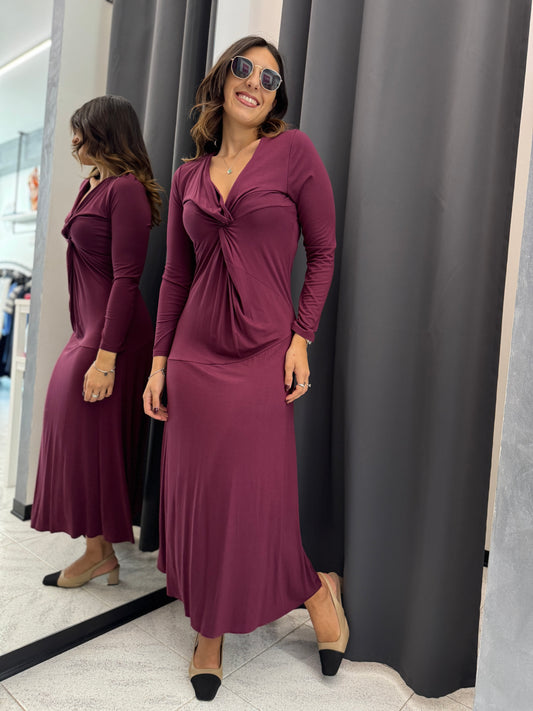 Abito nodo Brend burgundy