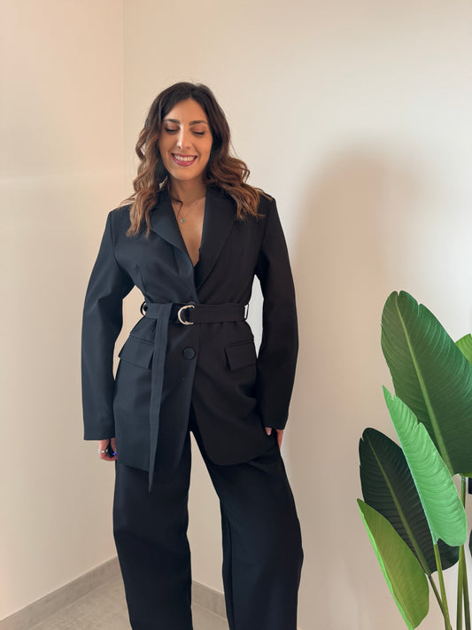 Giacca cintura Lumina  nera