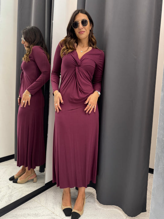 Abito nodo Brend burgundy
