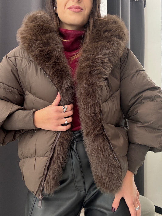 Piumino eco-pelliccia Susy Mix