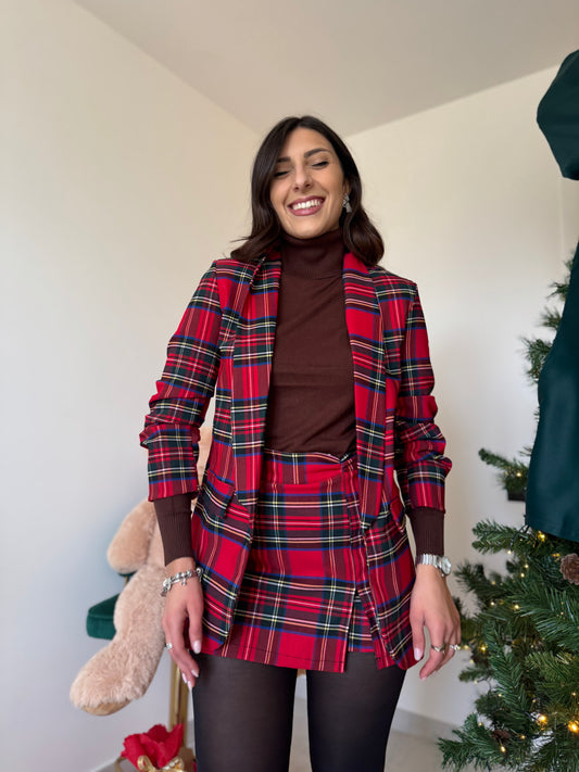 Giacca scozzese rossa