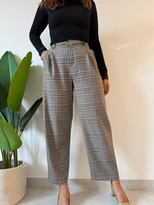 Pantalone ovetto quadri Lumina