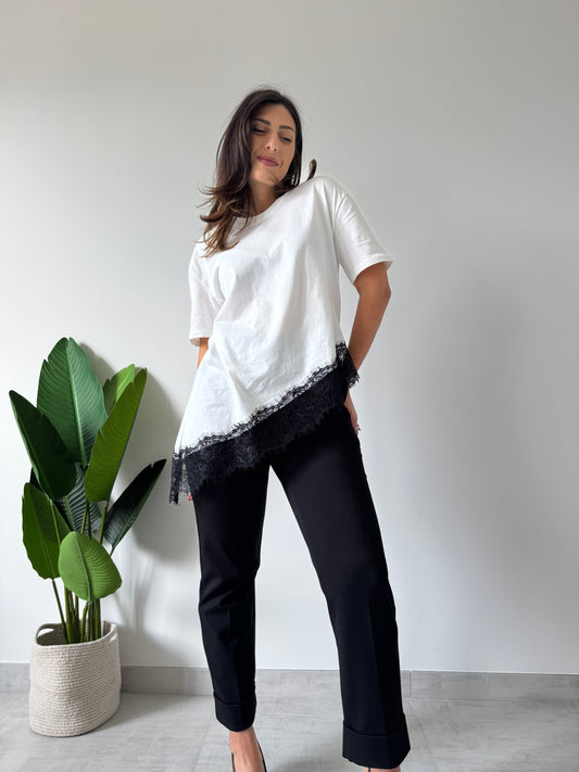 T-shirt pizzo Lumina