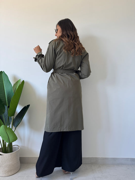 Trench chloé verde militare