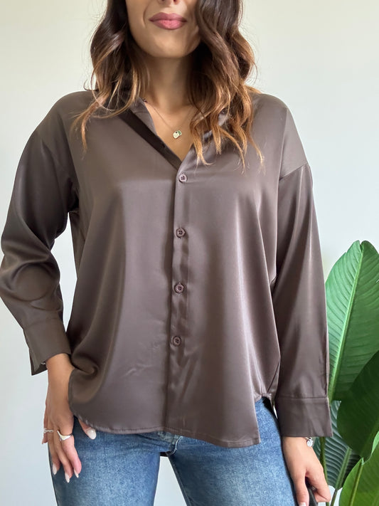 Camicia scivolata moro