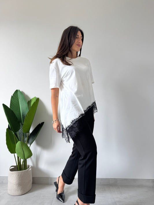 T-shirt pizzo Lumina