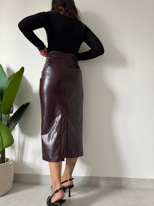 Gonna longuette vino