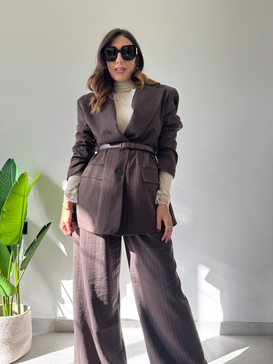 Giacca over gessata Lumina